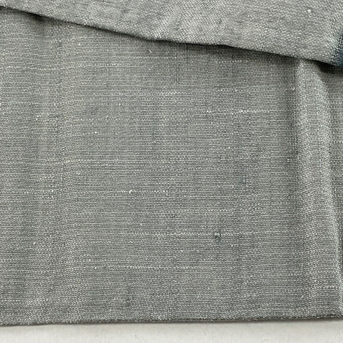 【美品】 袋帶 秀品級 關西仕立 幾何學圖案 金金箔 灰綠 お太鼓柄 純蠶絲