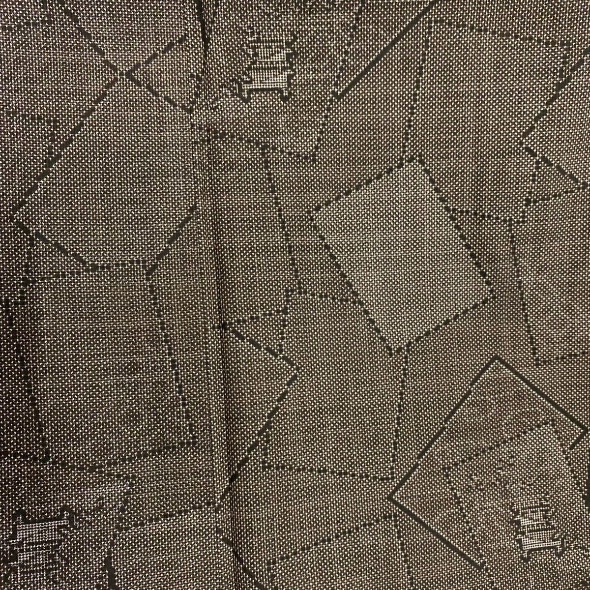 【美品】 大島織 身長161.5cm 袖長64cm M 雙層 純泥染 證書附帶 色紙 城 焦茶 正蠶絲 名品級
