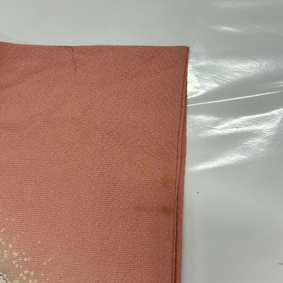 【庫存清倉】訪問服 身長155cm 袖長66cm M 雙層 落款有 辻花染 漸層 粉紅 純蠶絲 名品級