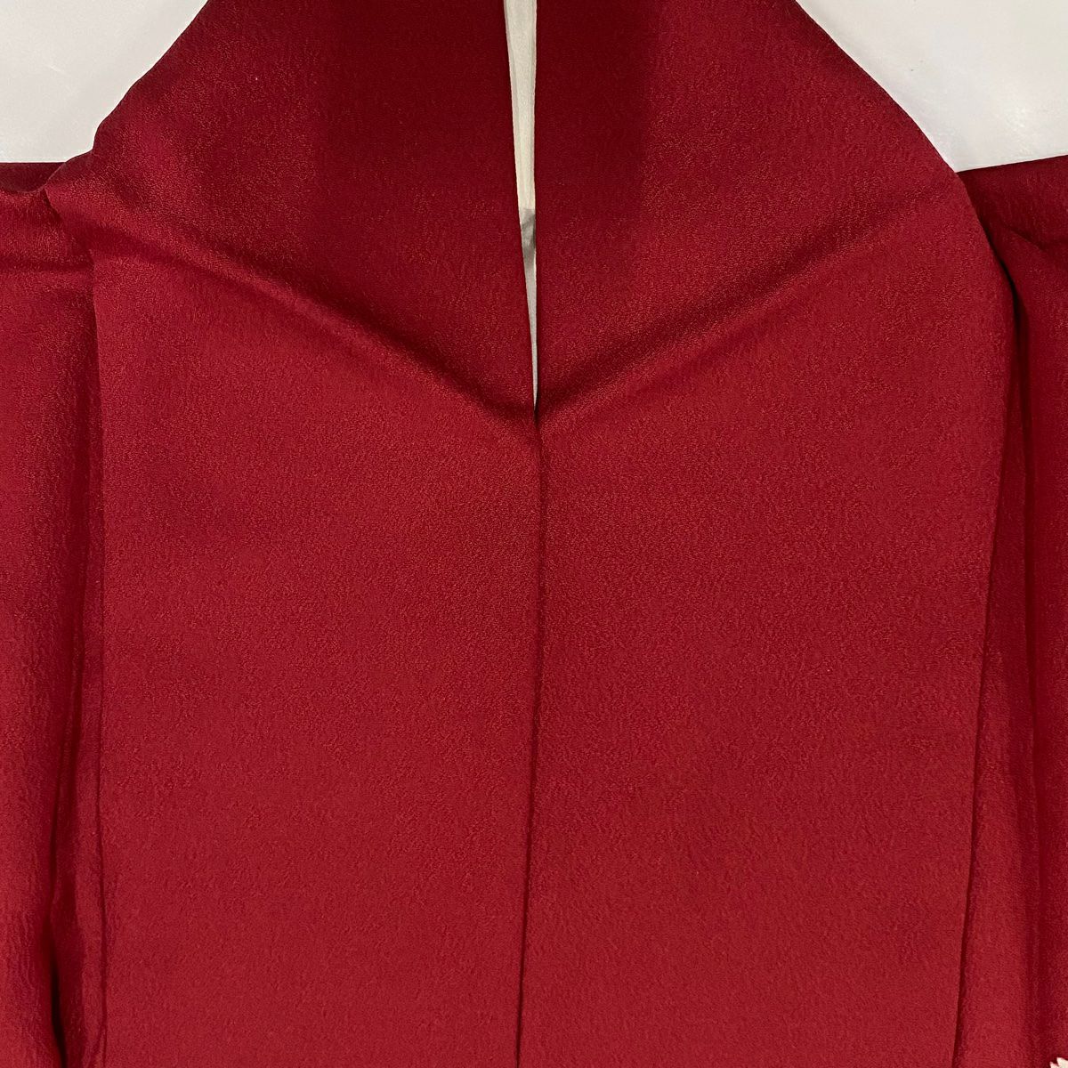 【美品】振袖禮服 身長172cm 袖長69cm L 雙層 椿 櫻花 金金箔 金銀彩 深紅色 純蠶絲 名品級