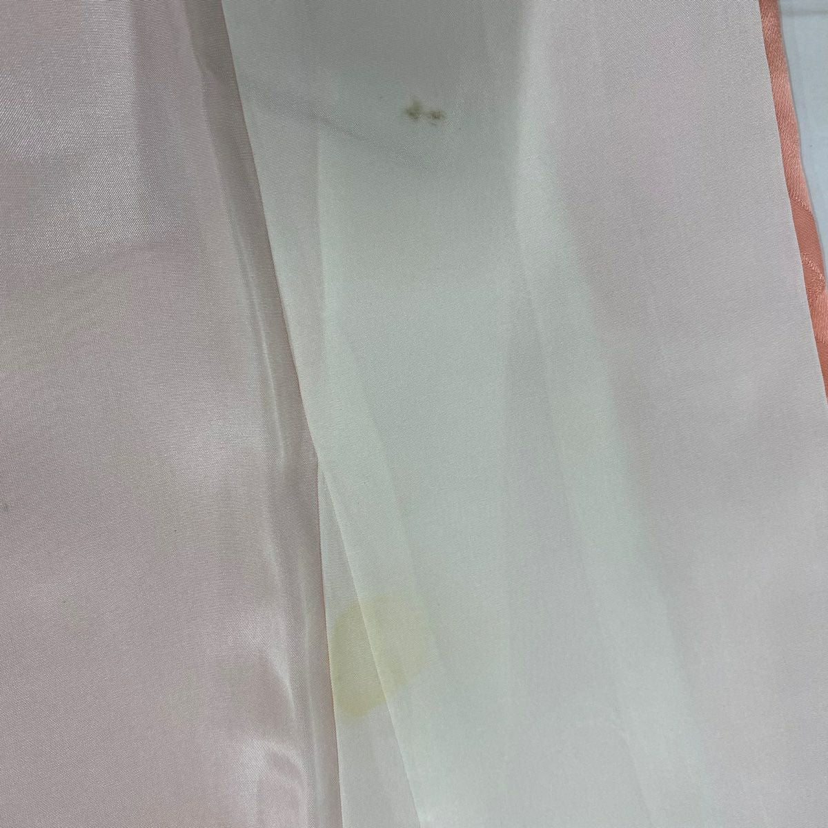 付下 身長155cm 袖長62cm S 雙層 地紋 組織帶 金絲 刺繡 粉紅 純蠶絲 優品級