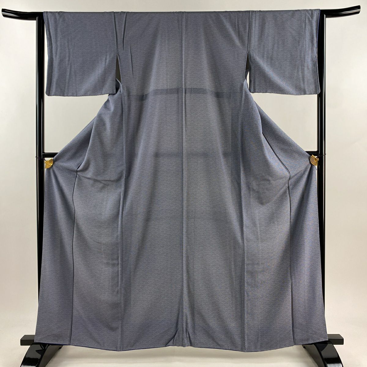 江戶小紋 身長159.5cm 袖長64cm M 雙層 鮫 青 純蠶絲 秀品級
