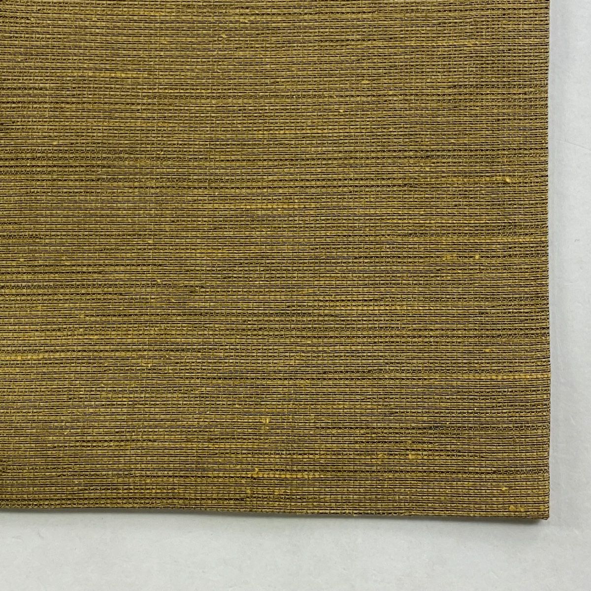 【美品】 名古屋帶 逸品級 犬 金絲 刺繡 淺黃土 純蠶絲
