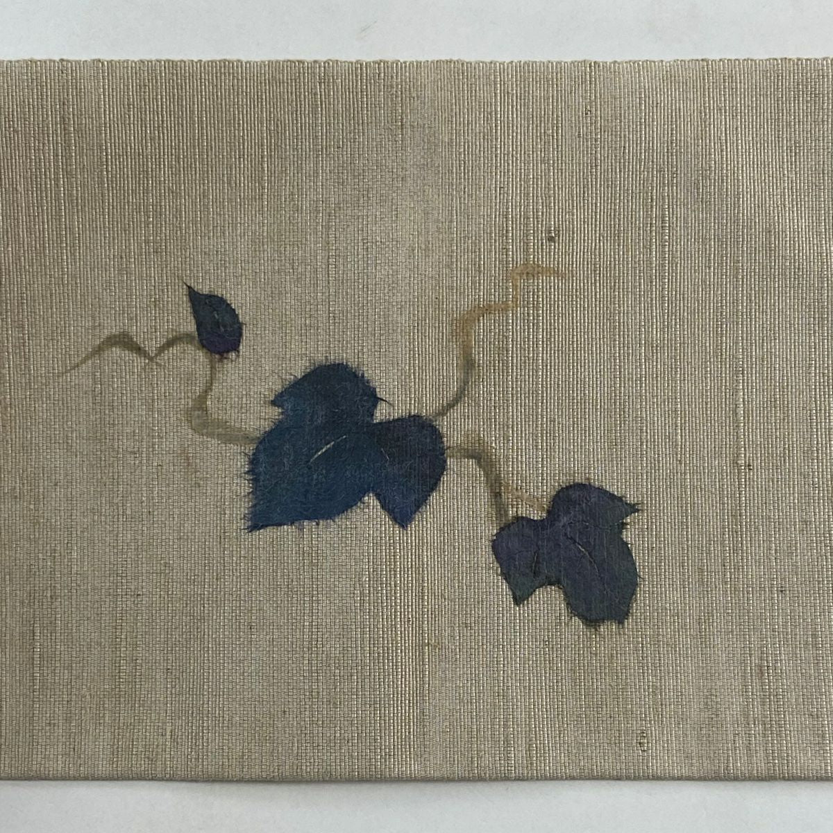 【美品】名古屋帶 名品級 紬織織 瓢箪 淺米色 純蠶絲