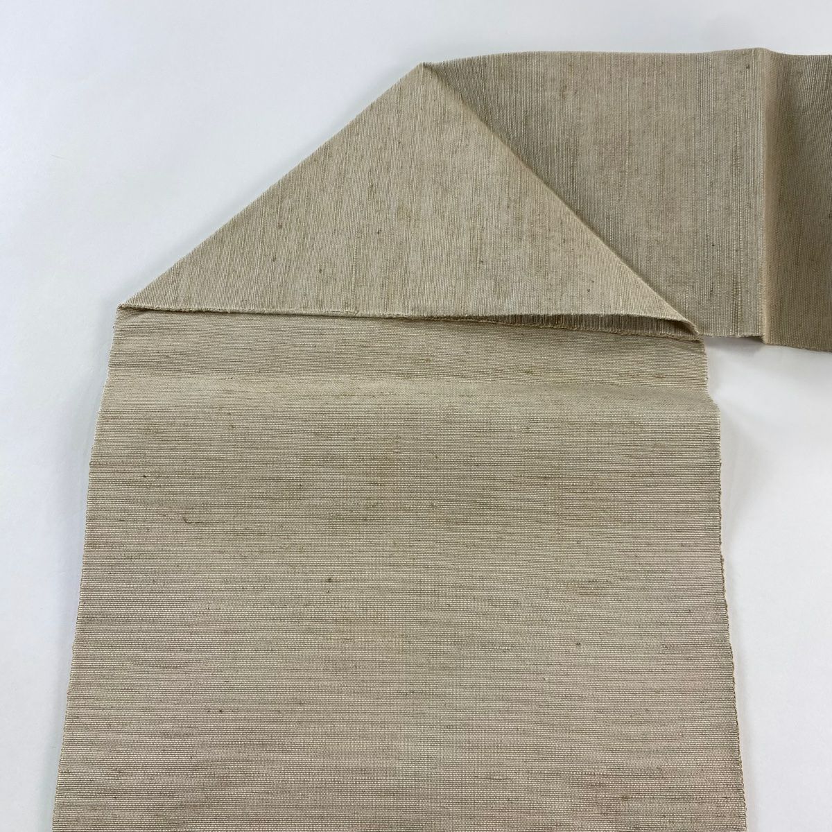 【美品】名古屋帶 名品級 紬織織 瓢箪 淺米色 純蠶絲