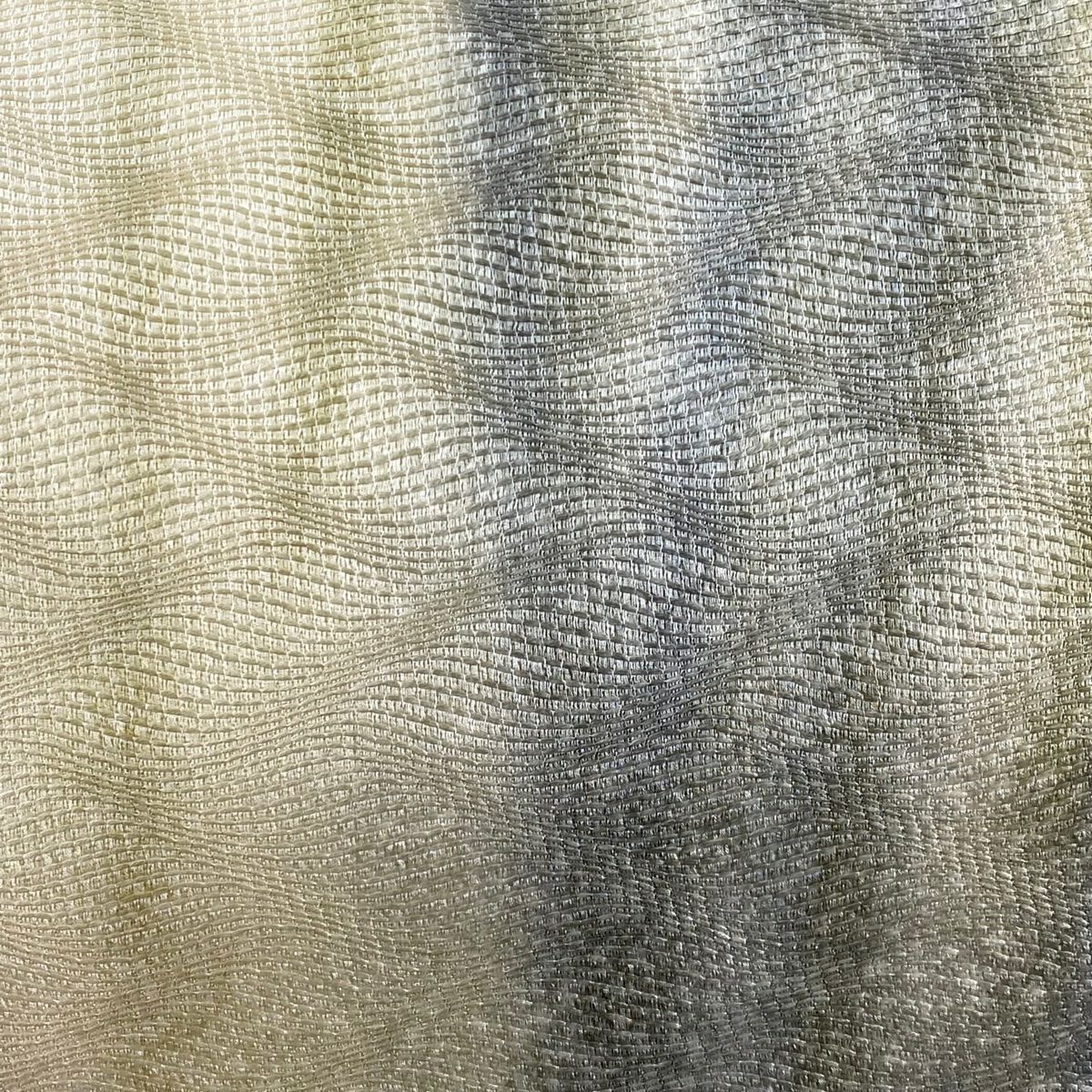 【庫存清倉】 【美品】 袋帶 名品級 斜條幾何圖案 漸層 米色 全通 純蠶絲