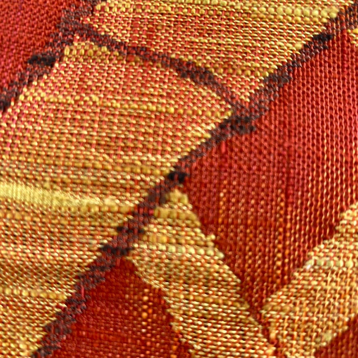【美品】名古屋帶 優品級 光悦垣 紅 純蠶絲