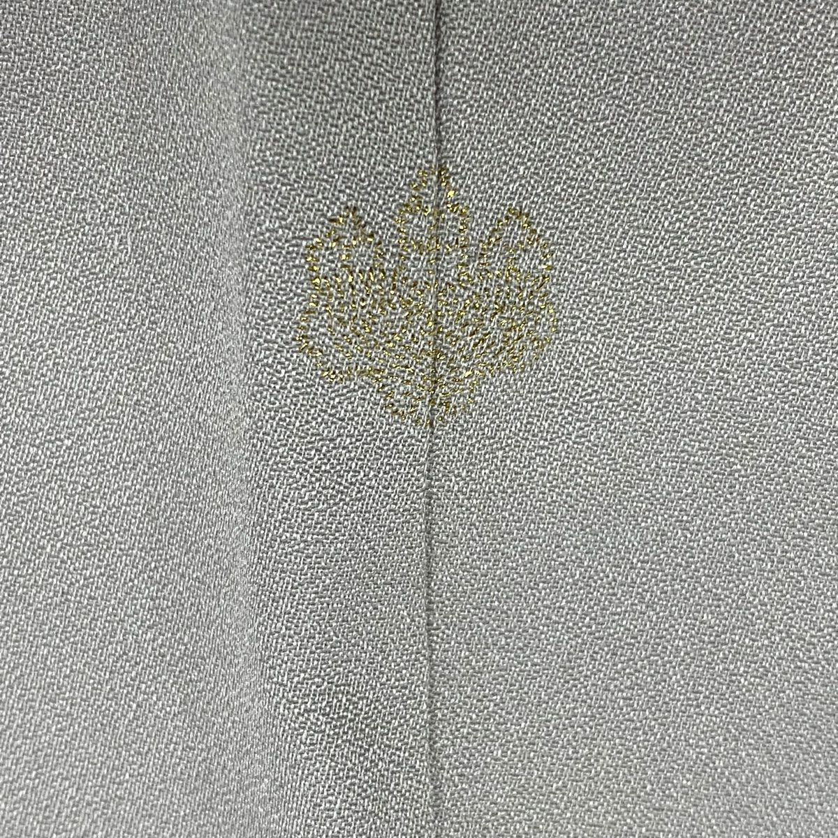 【庫存清倉】訪問服 身長166.5cm 袖長65.5cm M 雙層 菊花 舟 螺鈿 金銀彩 灰 純蠶絲 名品級 一つ紋