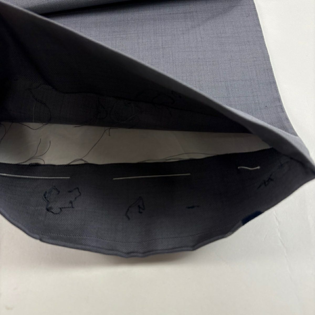 袋帶 秀品級 紬織織 玩具 幾何學 青灰 六通 純蠶絲