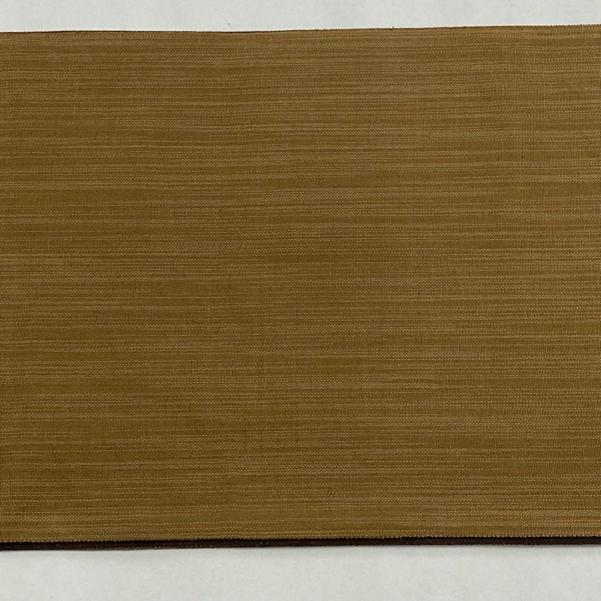 【美品】 袋帶 秀品級 大和 幾何學 縞 金通 茶 全通 純蠶絲