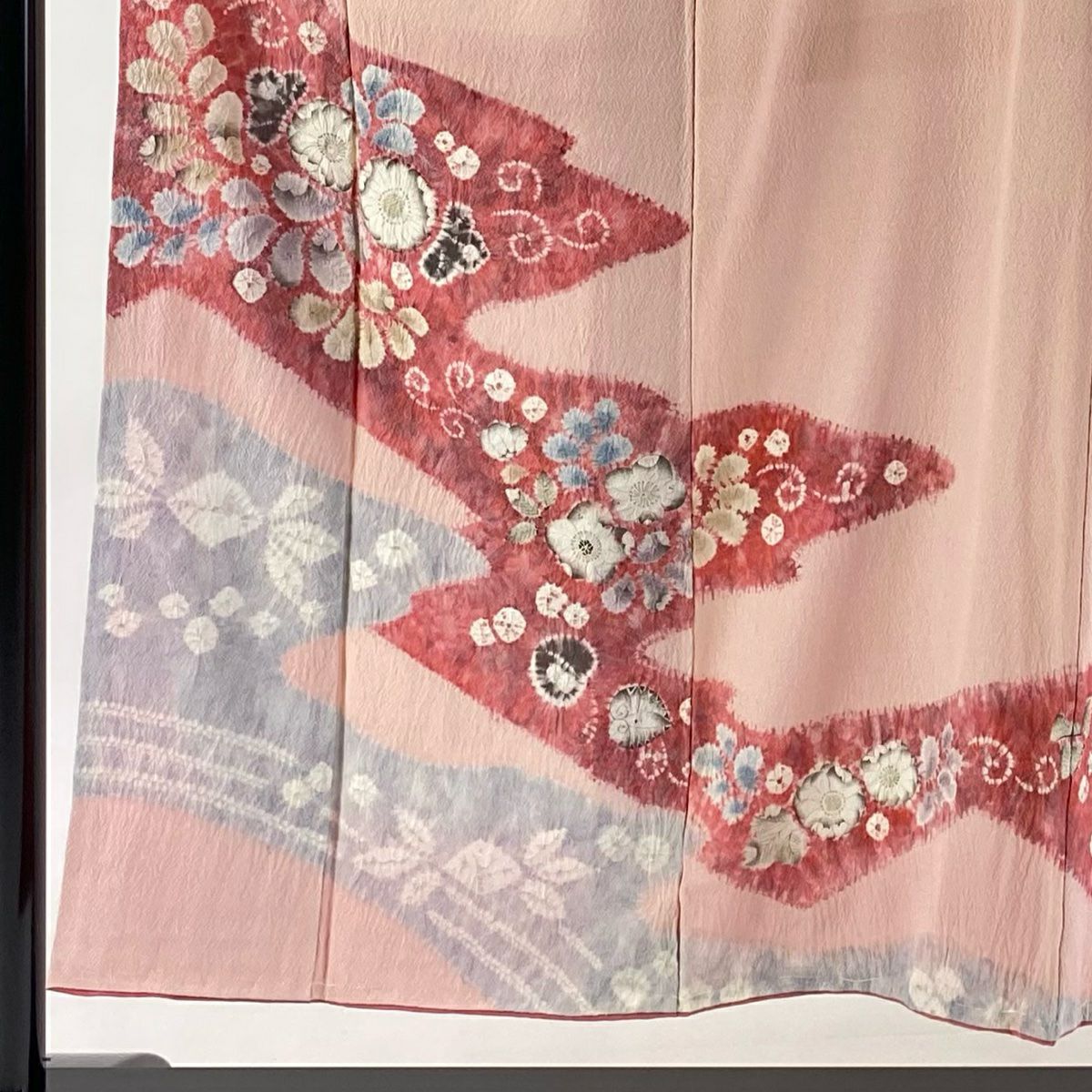 【庫存清倉】訪問服 身長151cm 袖長61cm S 雙層 瀧泰 有落款 辻花染 霞 粉紅 純蠶絲 名品級