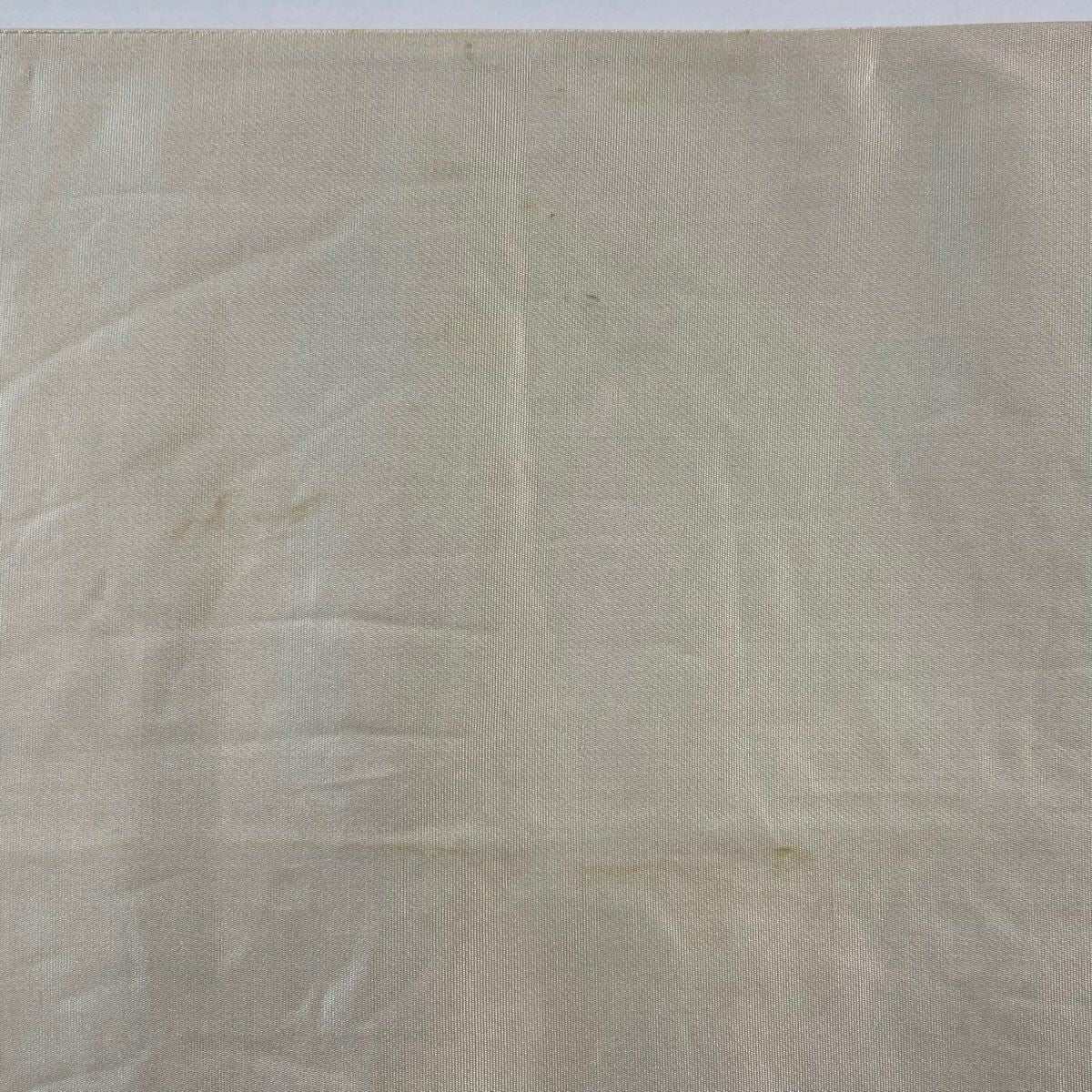 袋帶 秀品級 扇子面 仙鶴 金糸 金金箔 米色 六通 純蠶絲