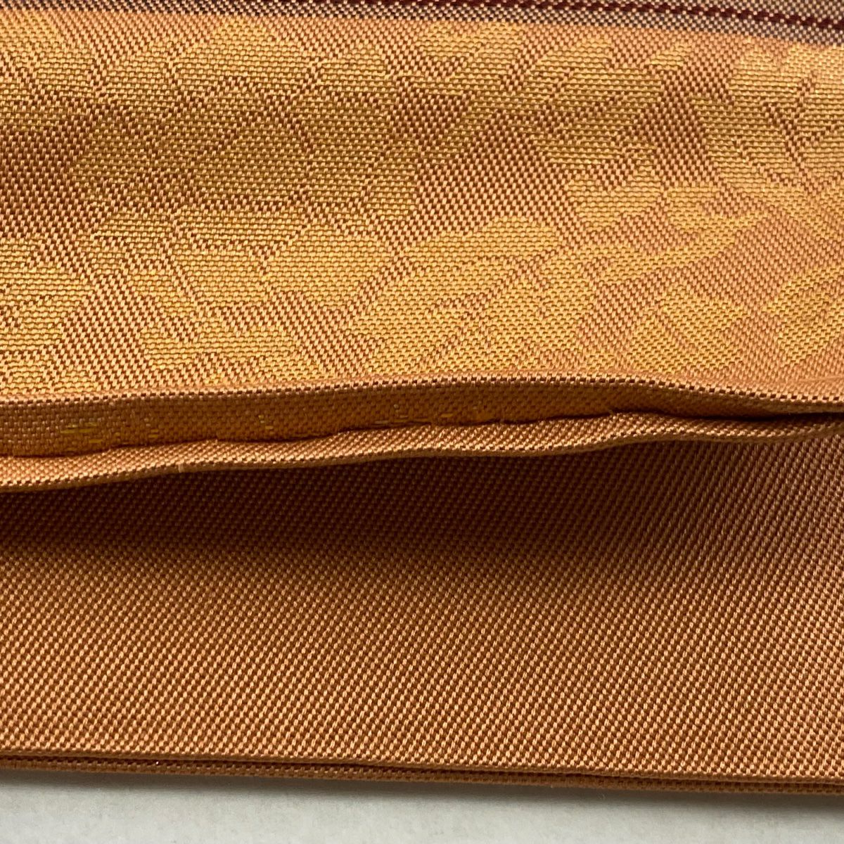 【美品】 袋帶 秀品級 關西仕立 花鳥 花唐草紋 金金箔 橙色 全通 純蠶絲