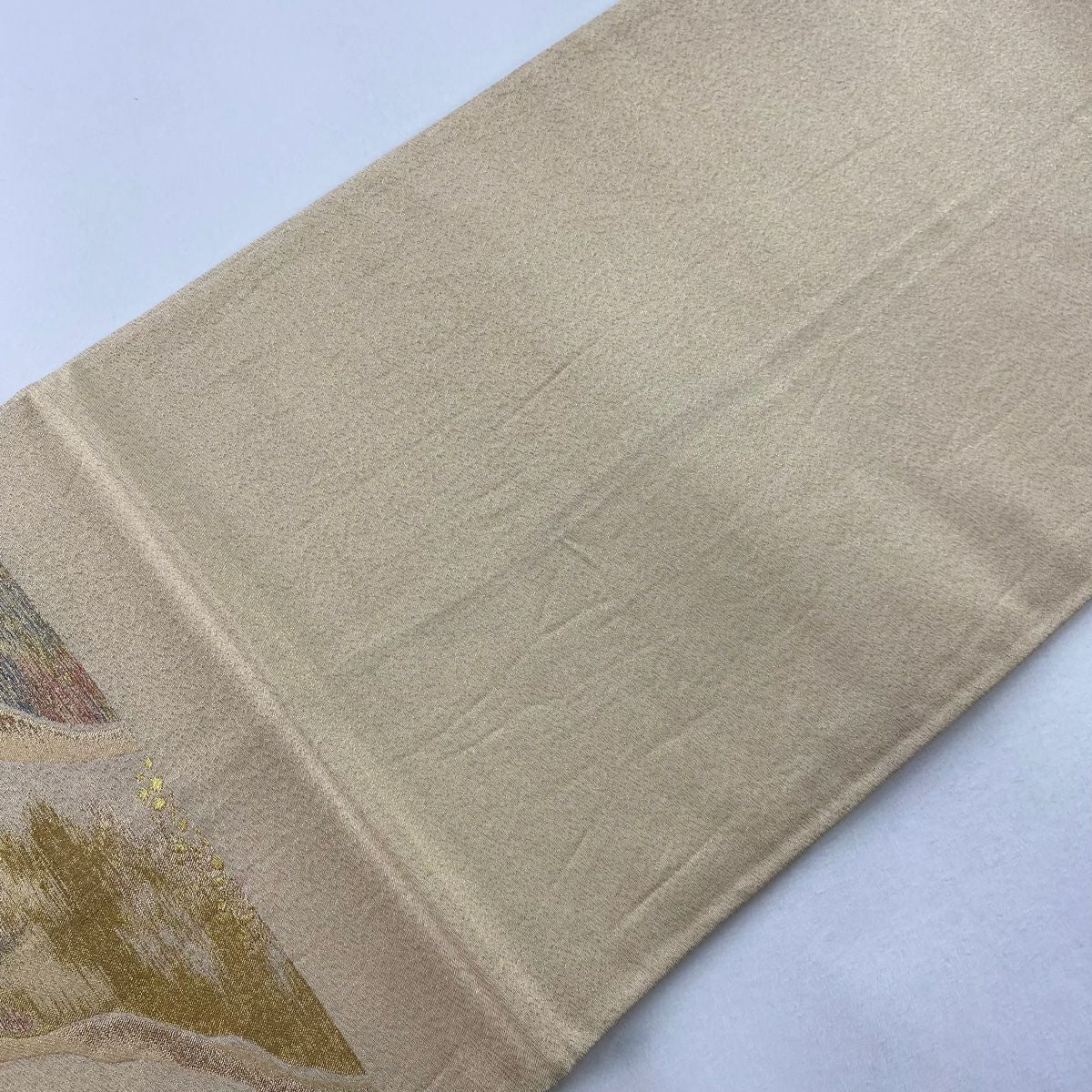 袋帶 秀品級 貴藤織 山並 霞 金金箔 金絲 金色 六通 純蠶絲