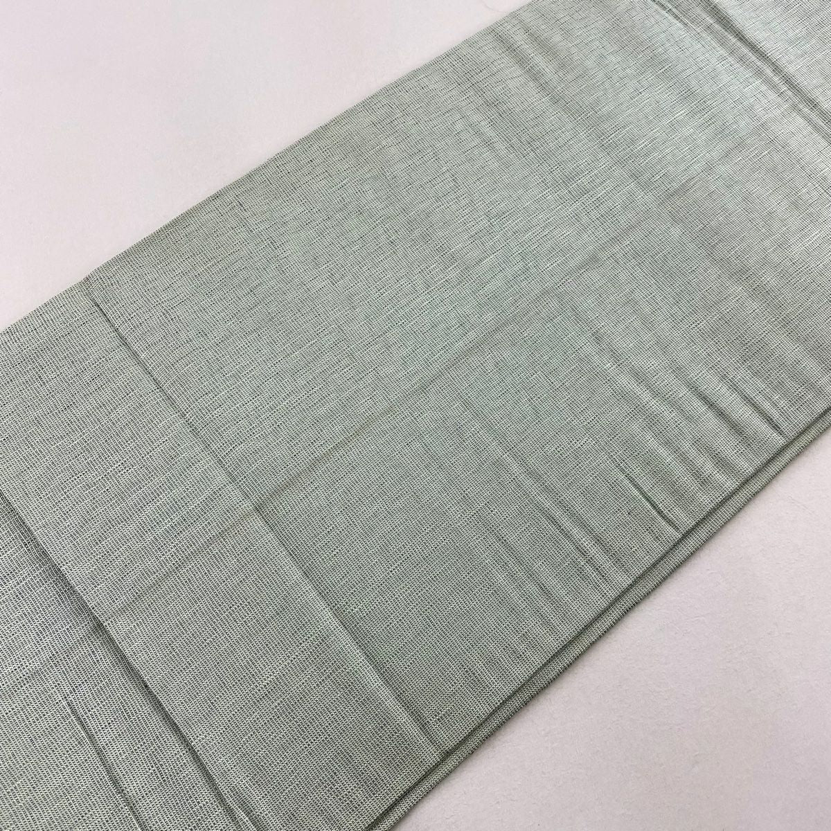 袋帶 秀品級 波 幾何圖案 金金箔 淺綠色 大鼓圖案 純蠶絲