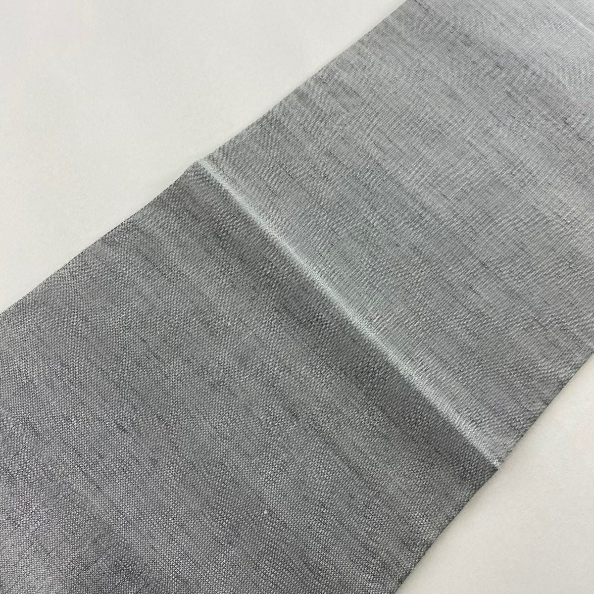 袋帶 秀品級 幾何學 金銀彩 灰 深藍色 お太鼓圖案 純蠶絲