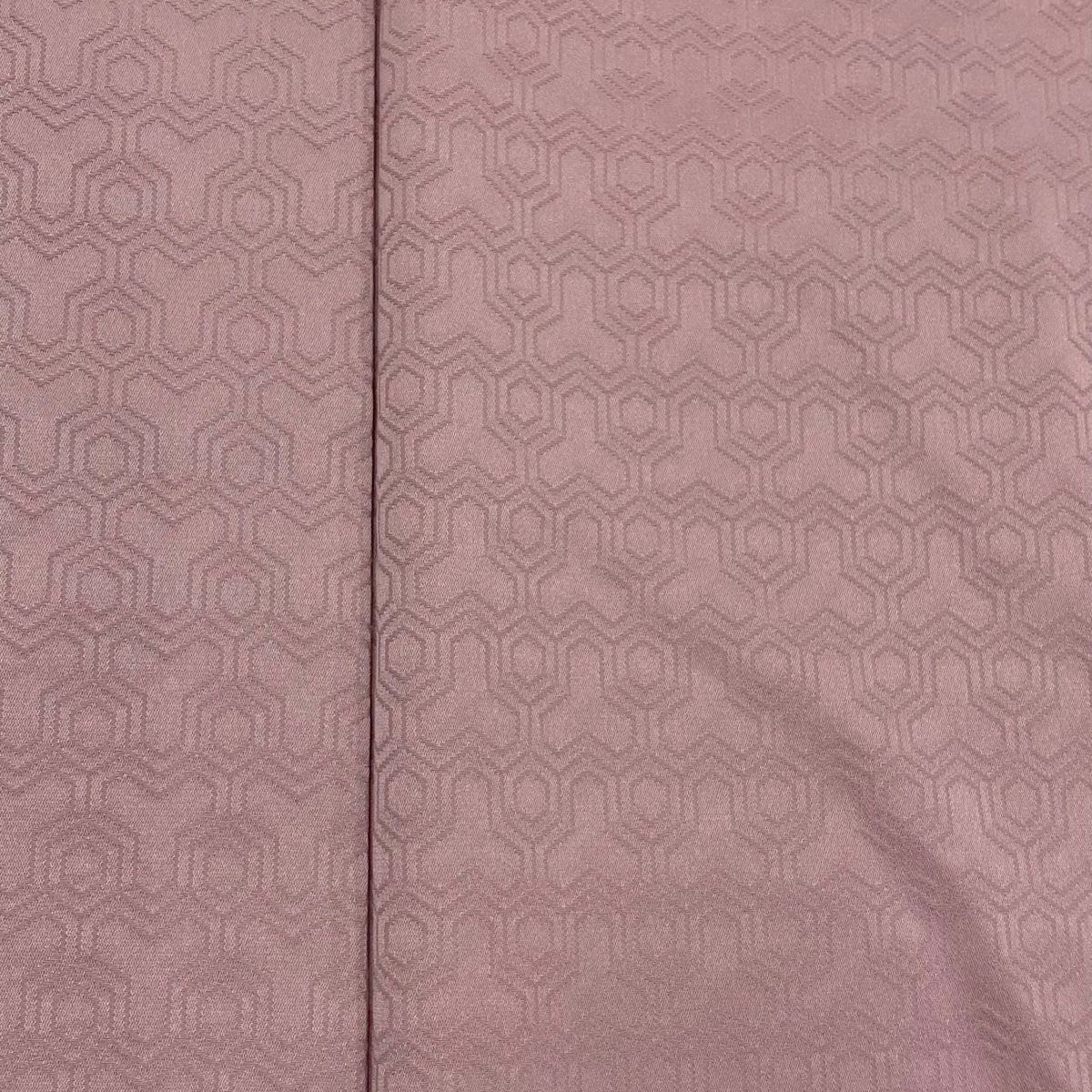 色留袖禮服 身長151.5cm 袖長61.5cm S 雙層 地紋 淺紫 純蠶絲 優品級 一個紋