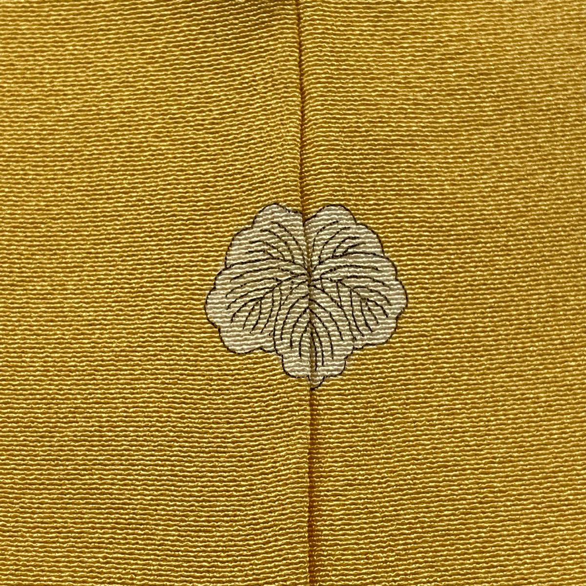 【庫存清倉】振袖禮服 身長164.5cm 袖長67cm M 雙層 山吹 純蠶絲 名品級 一個紋