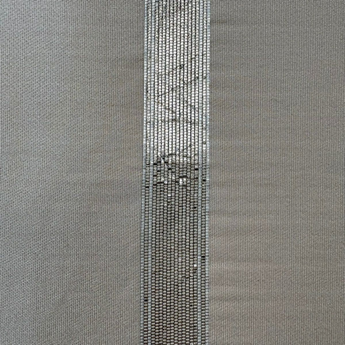 【美品】 袋帶 秀品級 幾何學 草花紋紋 金金箔 米色 大鼓圖案 純蠶絲