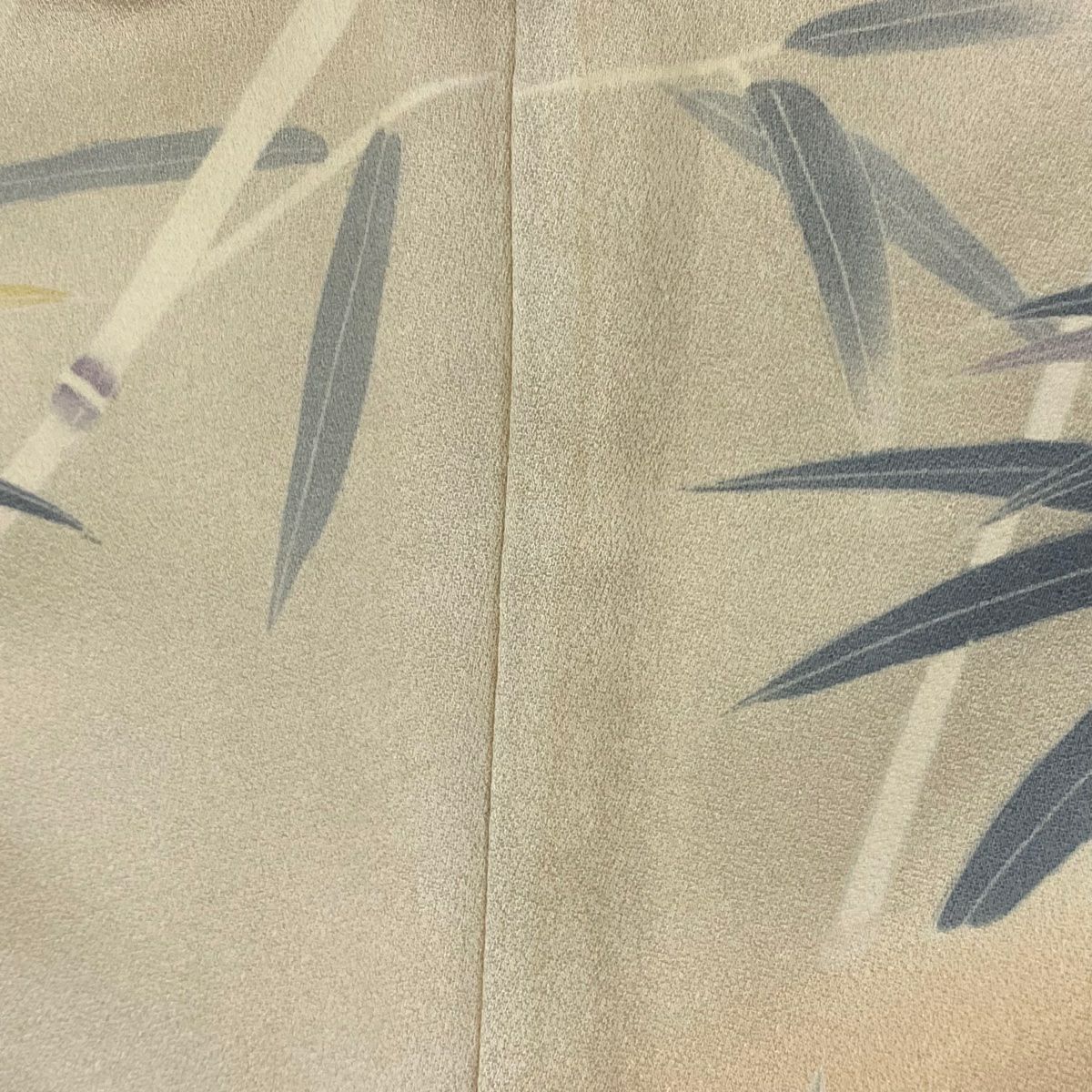 訪問服 身長160.5cm 袖長68cm L 雙層 落款あり 松樹竹子梅花 家屋 漸層 薄橙 純蠶絲 名品級 一つ紋