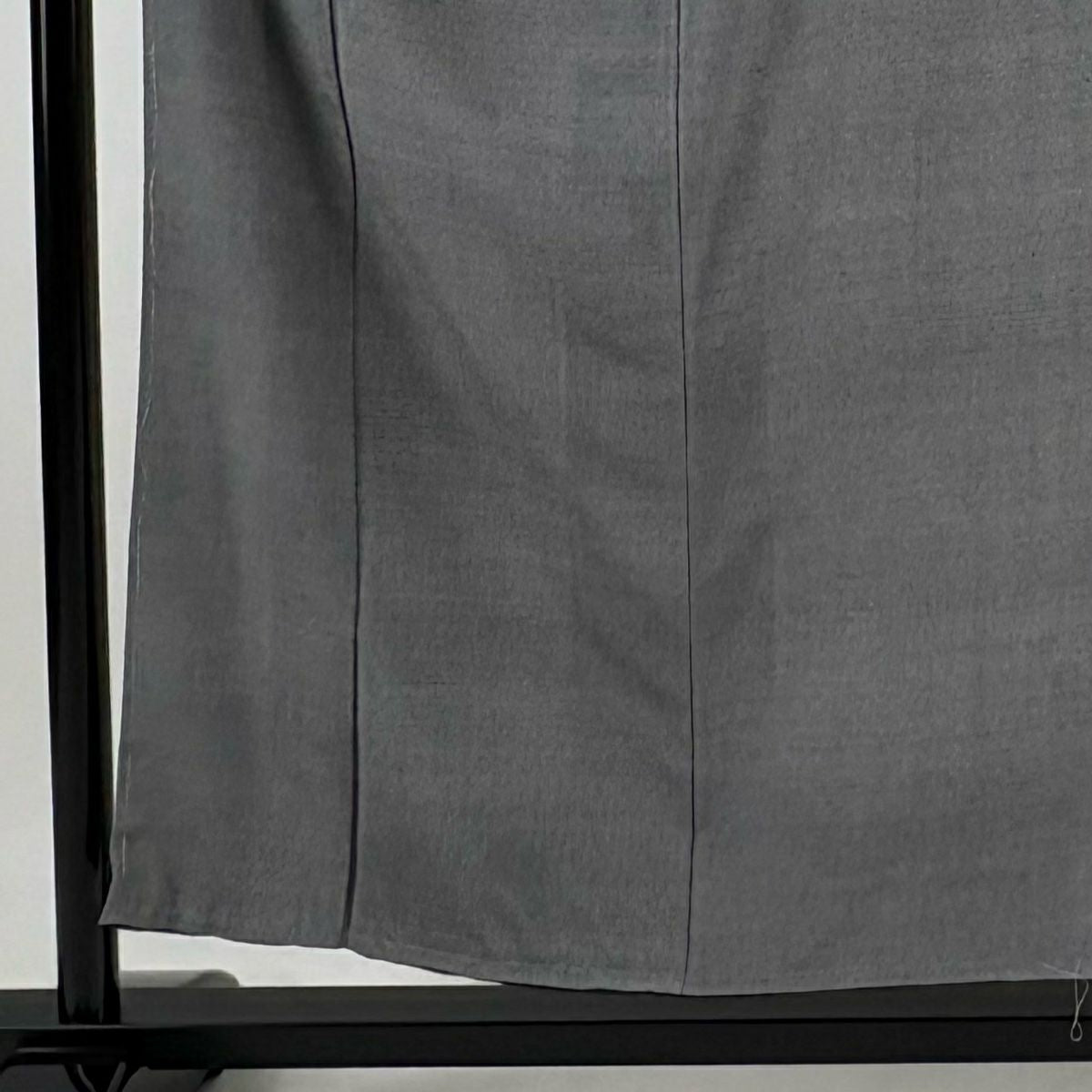 【清倉】 【美品】 江戶小紋 身長154.5cm 袖長62.5cm S 雙層 廣瀬雄望 落款あり よろけ縞 灰 純蠶絲 名品級 一つ紋