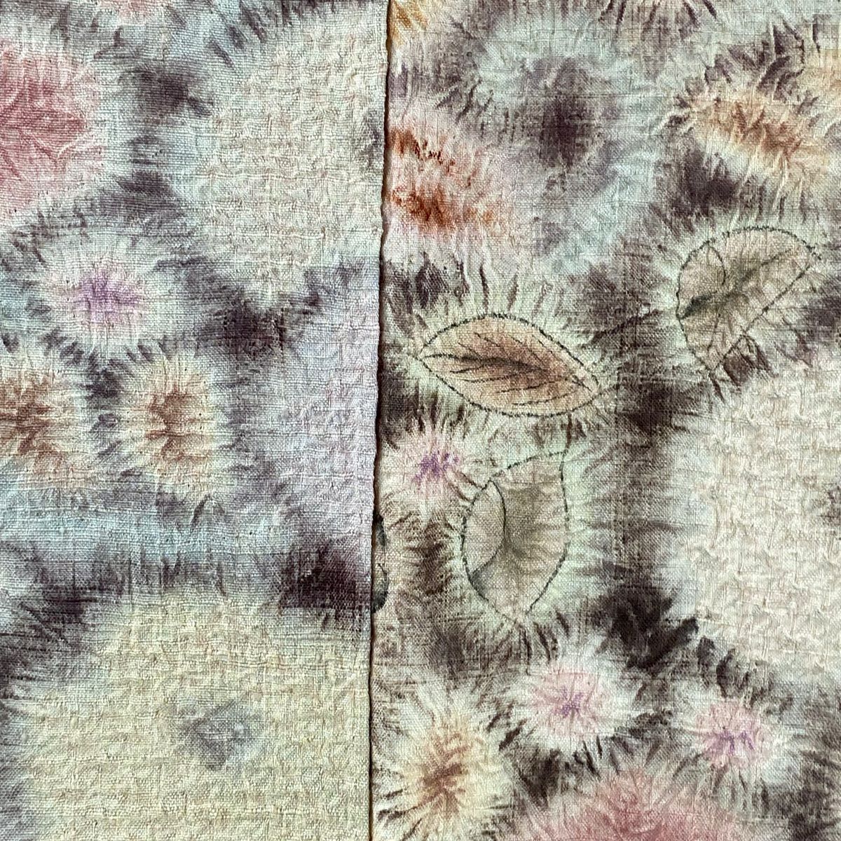 【美品】訪問服 身長155cm 袖長63.5cm S 雙層 京屋林藏 有落款 辻花染 漸層 淡小豆 純蠶絲 逸品級