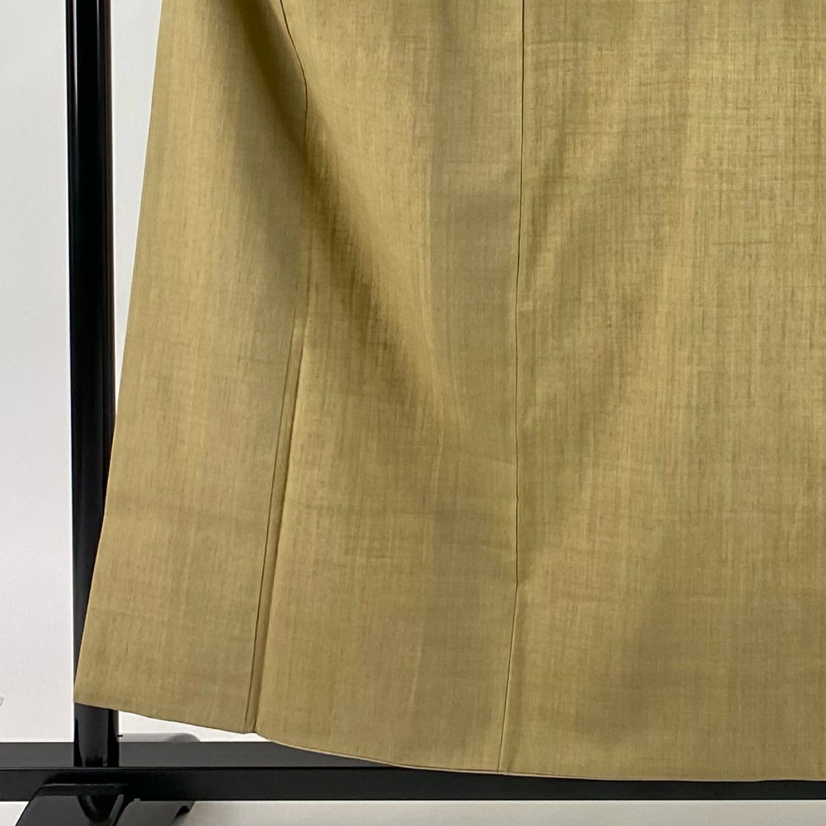 【美品】結城紬織 身長158cm 袖長61cm S 雙層 株式会社小倉商店 本場結城紬織 證書附帶 薄茶 純蠶絲 逸品級