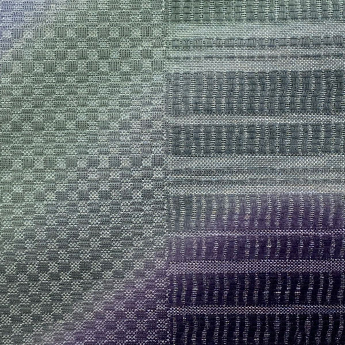 【庫存清倉】 【美品】 袋帶 名品級 幾何圖案 銀通過 深藍灰色 大鼓圖案 純蠶絲