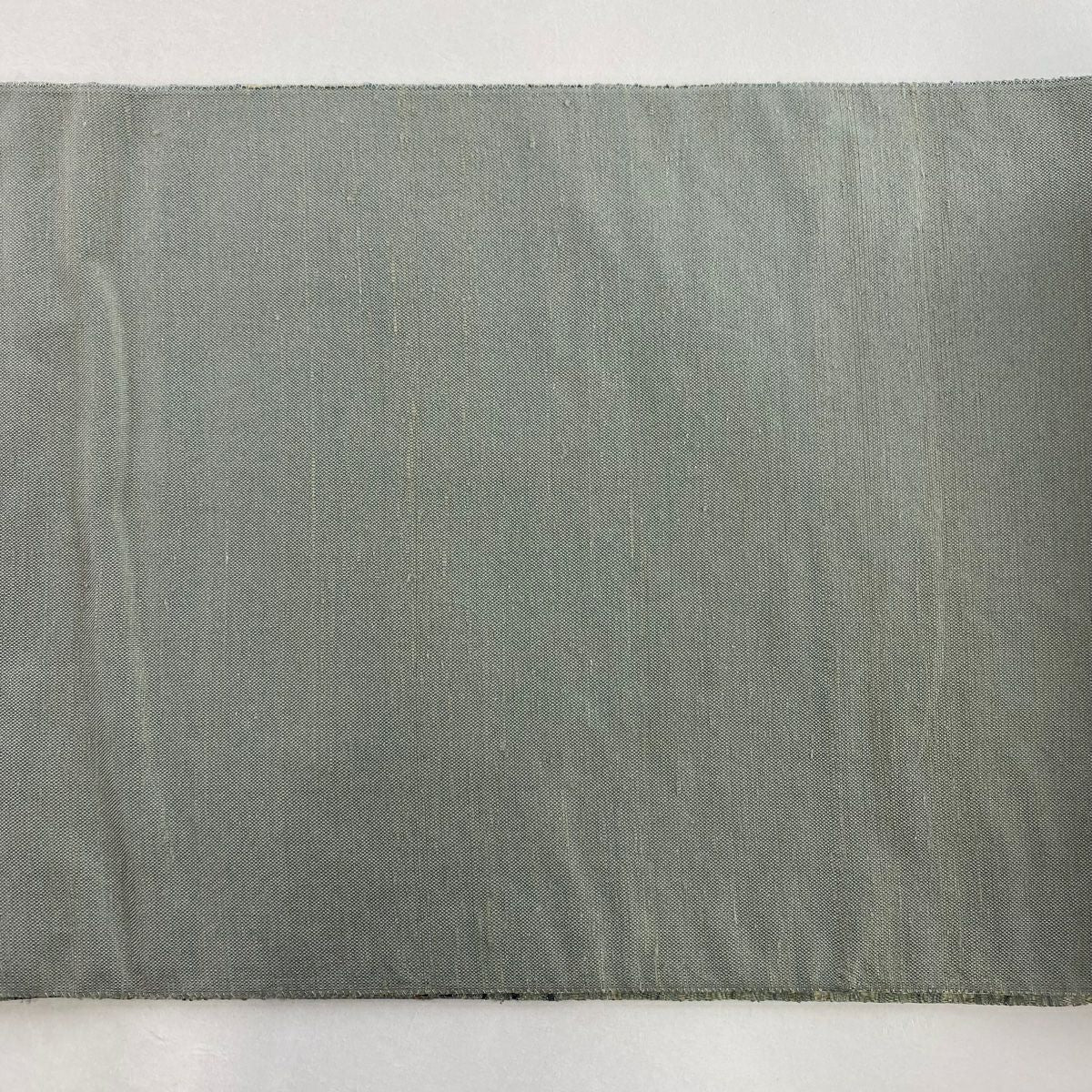【美品】 袋帶 秀品級 草花紋 灰綠 お太鼓圖案 純蠶絲