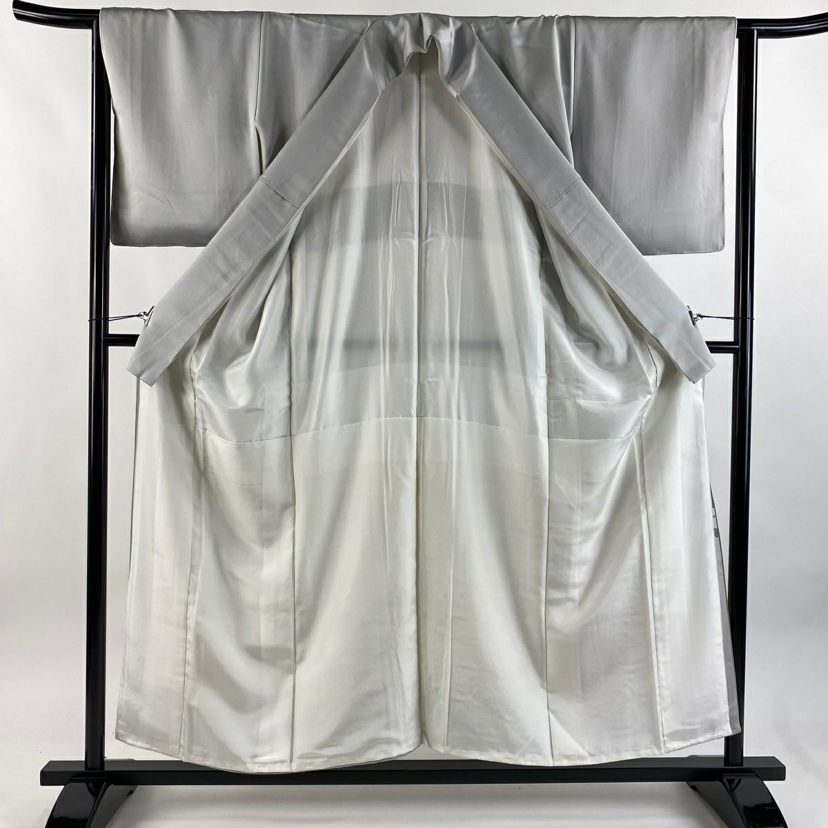 灰色留袖禮服 身長155cm 袖長65.5cm M 雙層 和田光正 落款あり 京風景 山鉾 金銀彩 純蠶絲 名品級 三つ紋