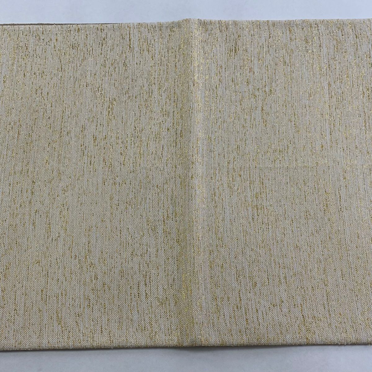 【庫存清倉】 【美品】 袋帶 名品級 條紋 金銀絲 奶油色 大鼓圖案 純蠶絲
