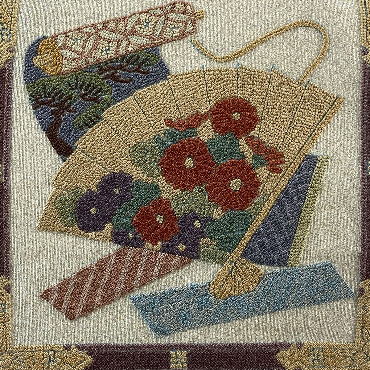 【庫存清倉】 袋帶 名品級 冊子 檜扇子 相良刺繡 金金箔 銀色 大鼓圖案 純蠶絲