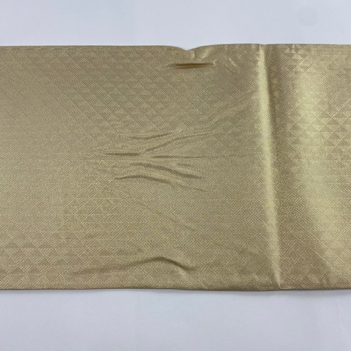 袋帶 秀品級 斜條花紋 金彩裝飾 金金箔 金 六通 純蠶絲
