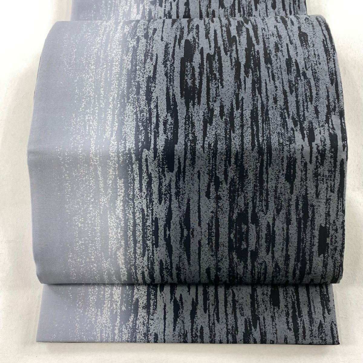 【庫存清倉】 【美品】 袋帶 名品級 幾何學 漸層 灰色 全通 純蠶絲