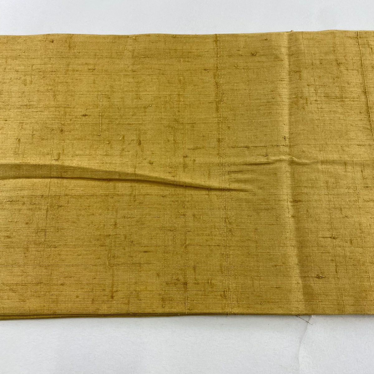 【庫存清倉】 開口名古屋帶 名品級 紬織織 山 家屋 黃土 純蠶絲