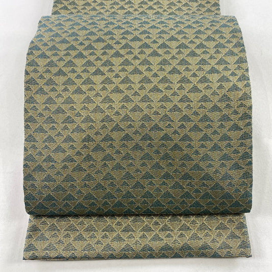 【庫存清倉】 【美品】 袋帶 名品級 鱗 金銀絲 金金箔 金色 全通 純蠶絲