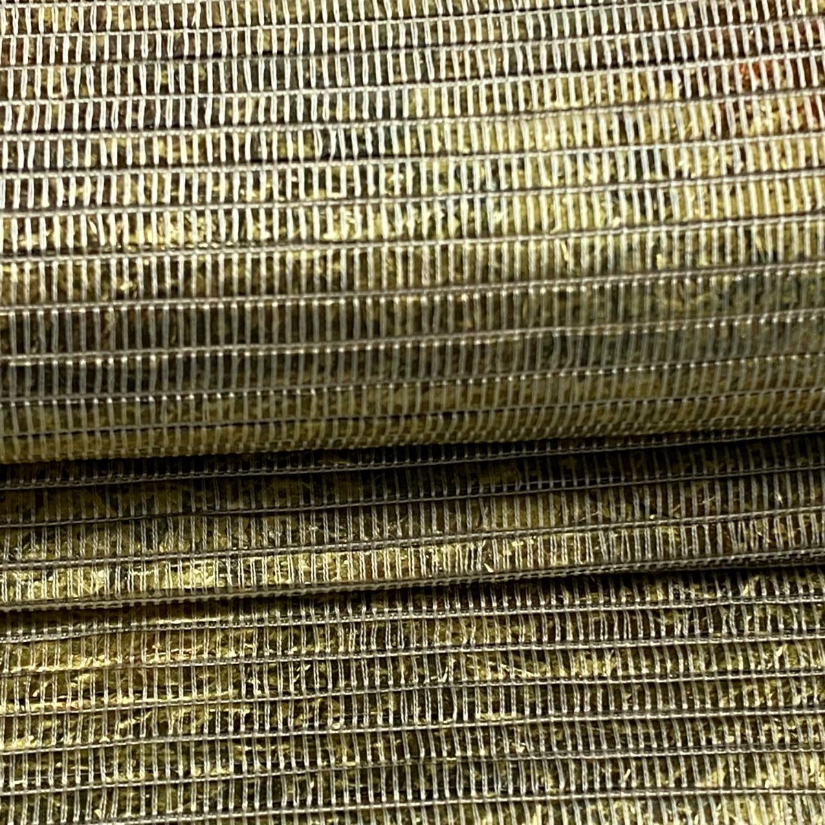 【美品】 袋帶 秀品級 漸層圖案 金銀彩 金金箔 金色 大鼓圖案 純蠶絲