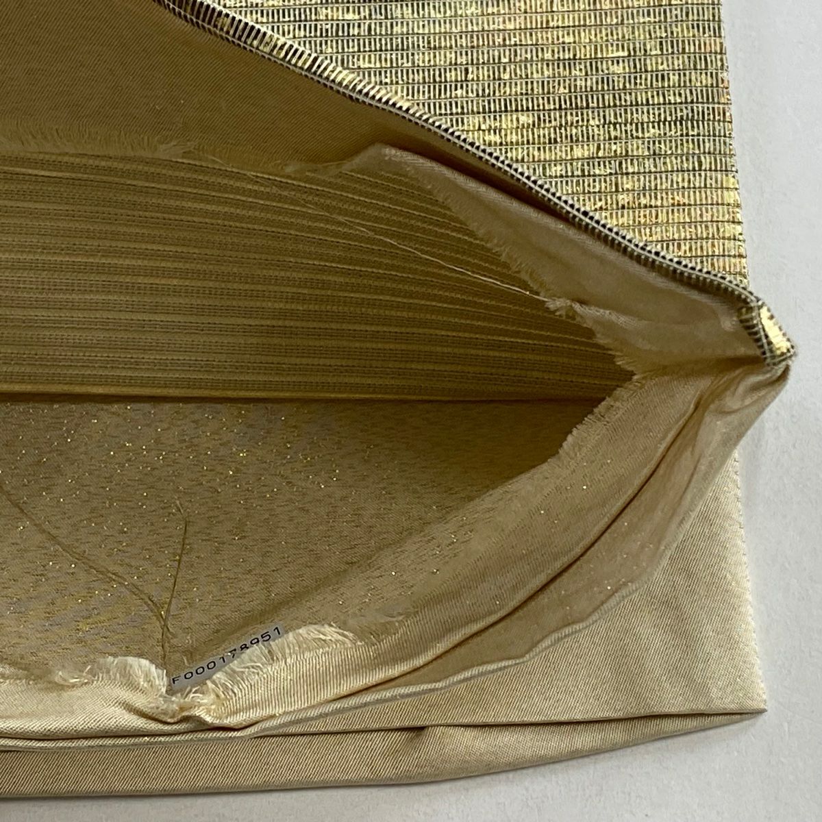 【美品】 袋帶 秀品級 漸層圖案 金銀彩 金金箔 金色 大鼓圖案 純蠶絲