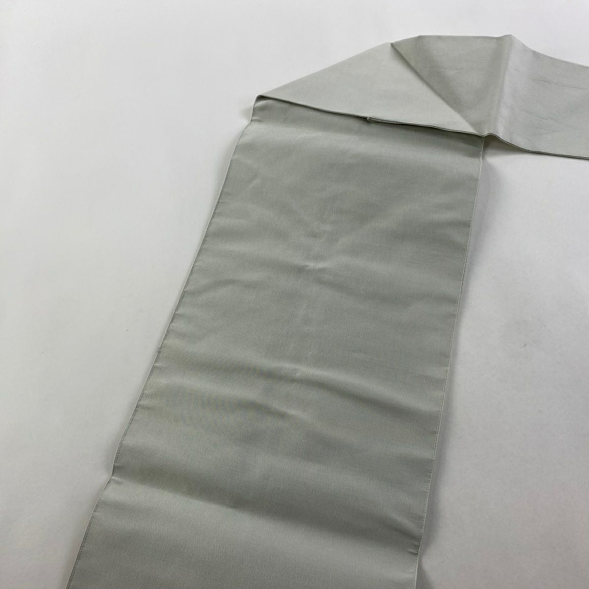 名古屋帶 秀品級 扇子面 草花紋 金銀彩 灰色 純蠶絲