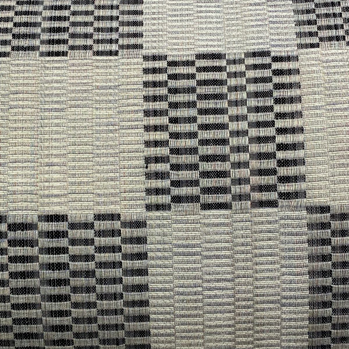 【庫存清倉】 【美品】 袋帶 名品級 市松樹 幾何學 拉麵絲 灰白 六通 純蠶絲