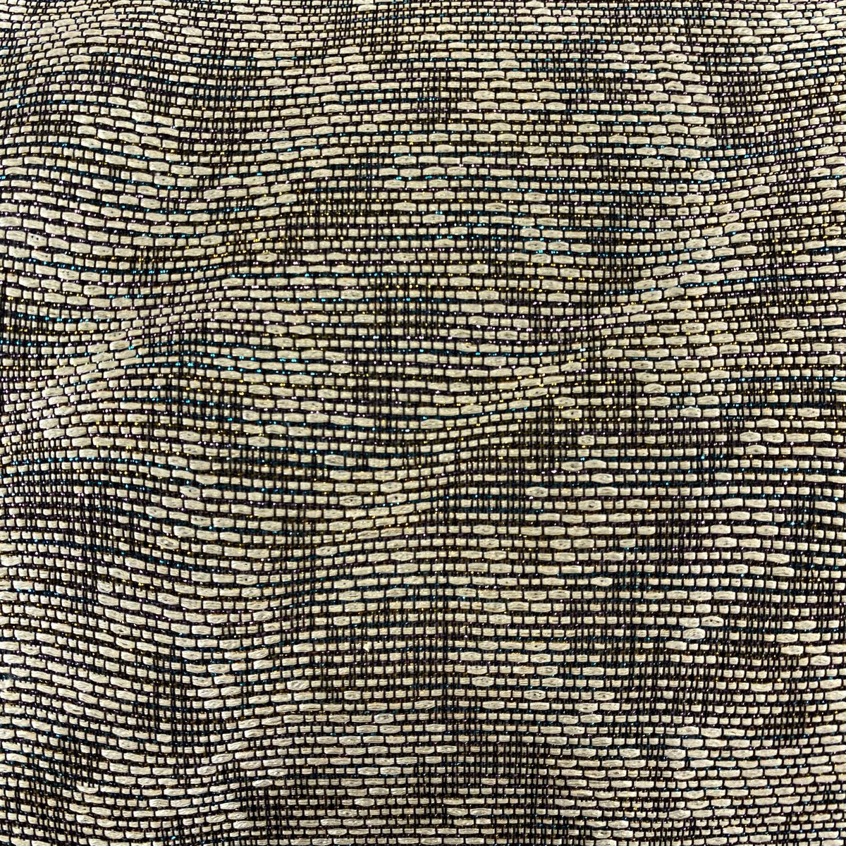 【庫存清倉】 【美品】 袋帶 名品級 縞 金金箔 灰白 全通 純蠶絲