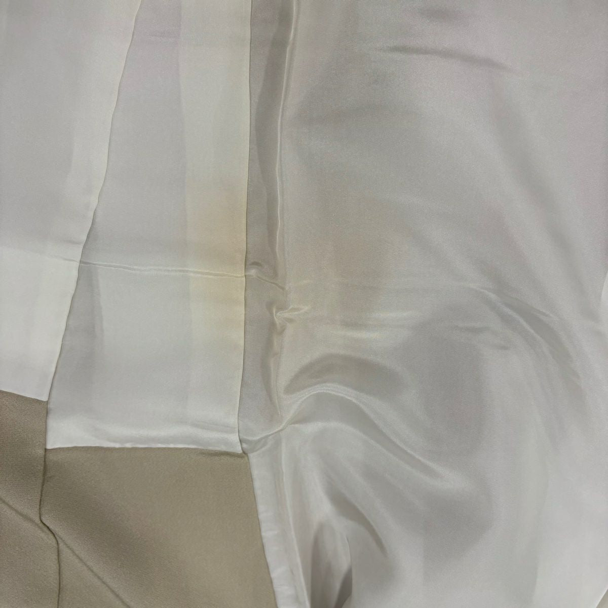 留袖禮服禮服 身長153.5cm 袖長64cm M 雙層 菊花 山並 金絲 金銀彩 灰茶 純蠶絲 秀品級 一個紋