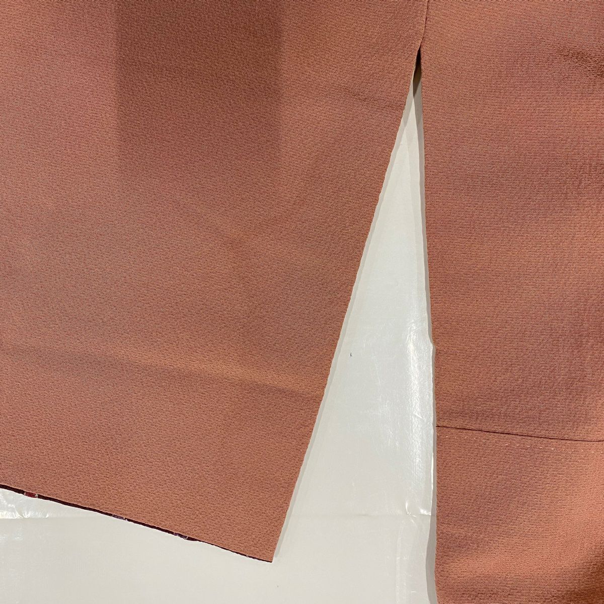 付下 身長162.5cm 袖長67.5cm L 雙層 辻花染圖案 波 金銀彩 染分 粉米色 純蠶絲 優品級