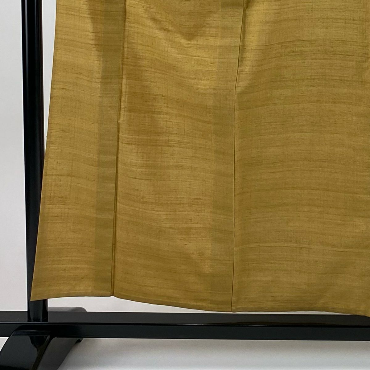 紬織 身長157cm 袖長64cm M 單層 山吹茶 純蠶絲 秀品級 一つ紋