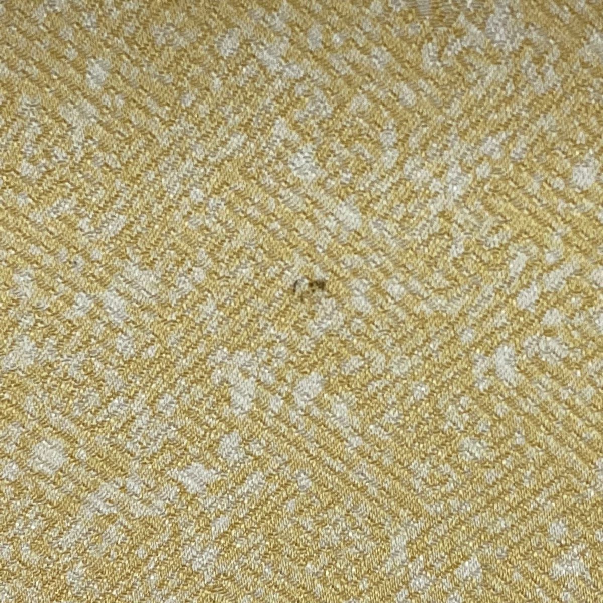 訪問服 身長159.5cm 袖長64cm M 雙層 破れ色紙 草花紋紋 金彩裝飾 刺繡 淺橙色 純蠶絲 秀品級 一つ紋