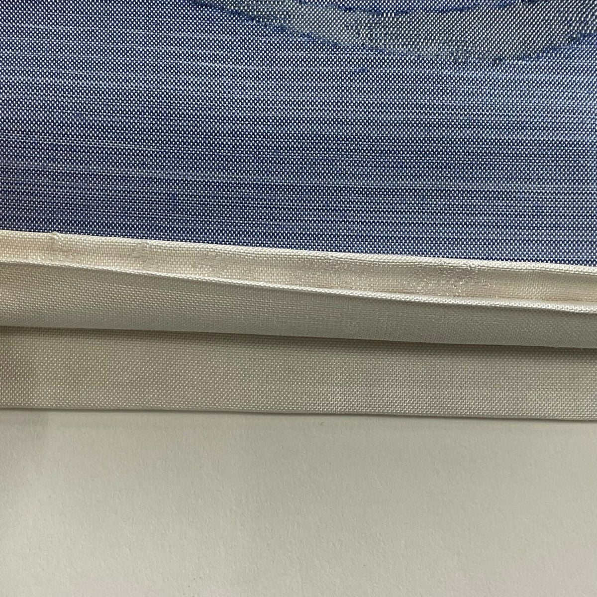 袋帶 秀品級 紬織織 關西仕立 山並 波 奶油色 大鼓圖案 純蠶絲