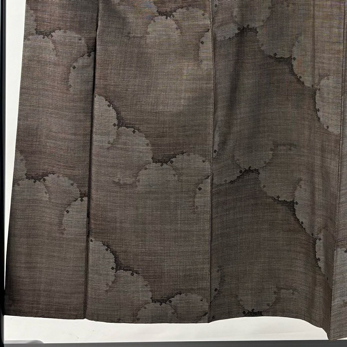【美品】 紬織 身長155.5cm 袖長63cm S 雙層 雪輪 焦茶 純蠶絲 秀品級