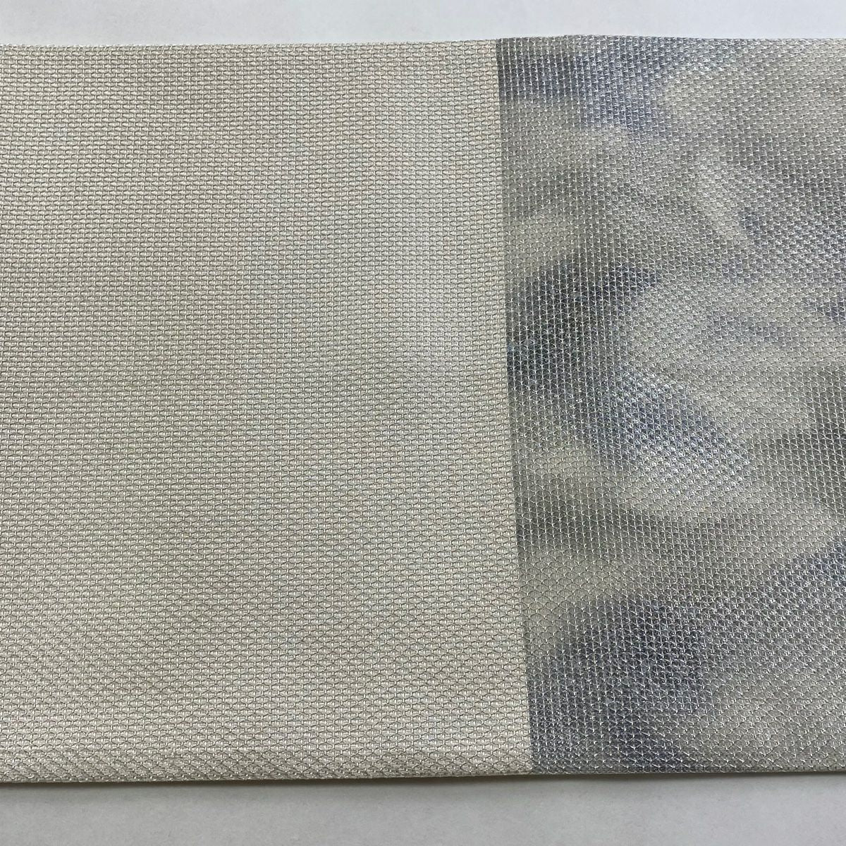 【美品】 袋帶 逸品級 貓頭鷹 枝葉 銀線 金金箔 銀 お太鼓圖案 純蠶絲