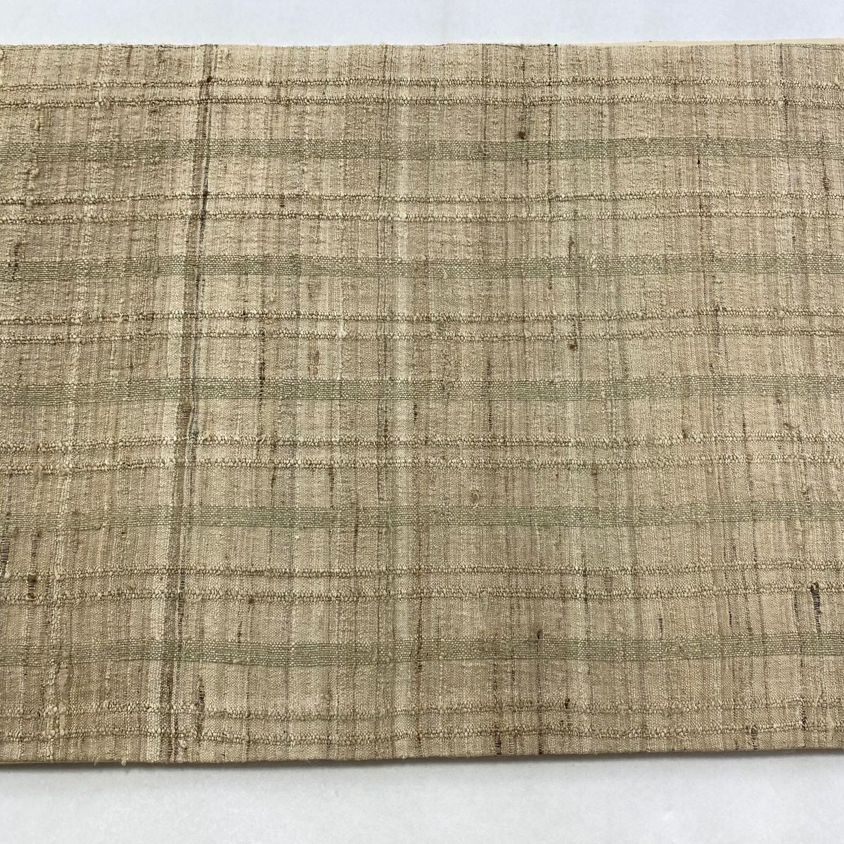 袋帶 逸品級 條紋 淺茶 純蠶絲