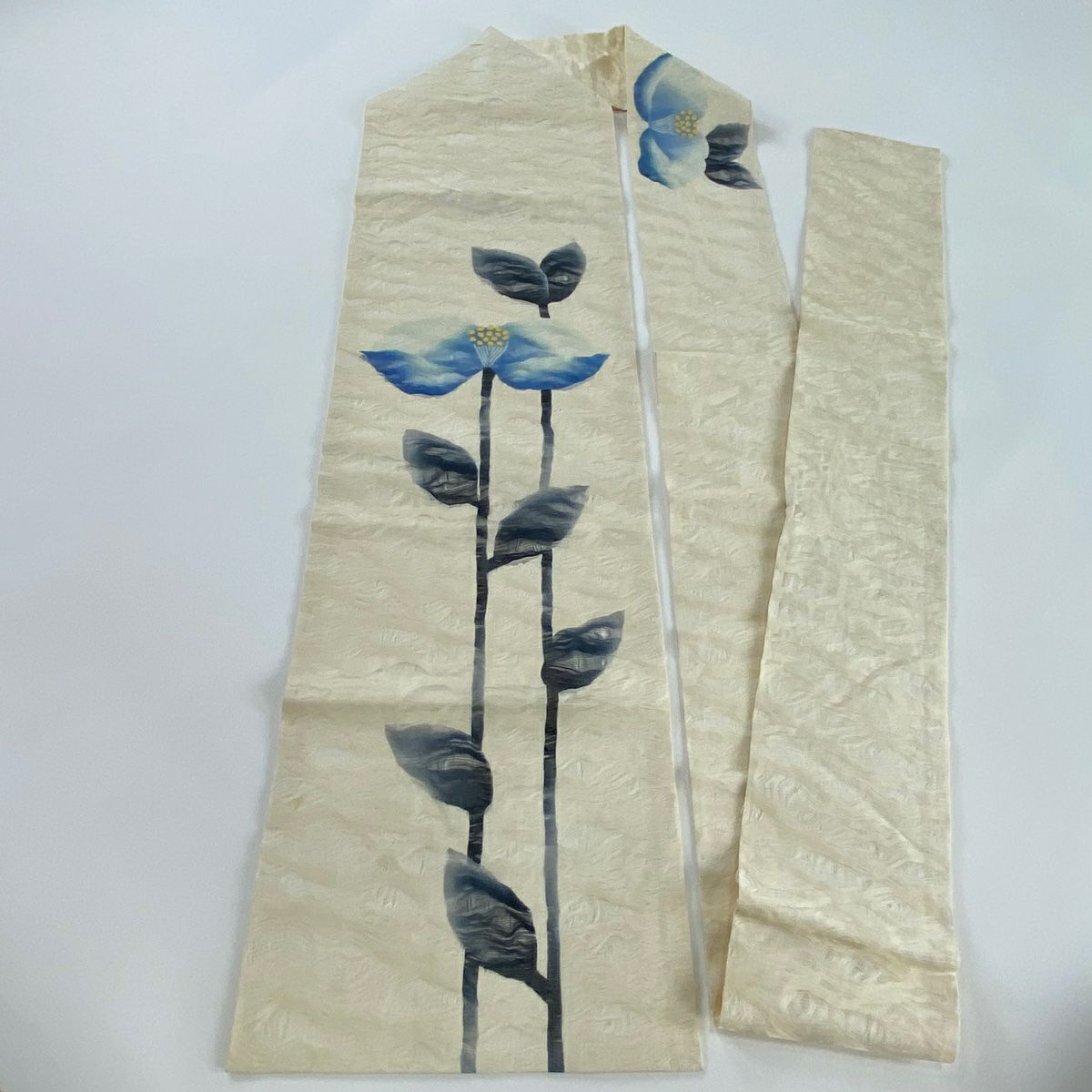 名古屋帶 秀品級 夏帶 草花紋 純蠶絲